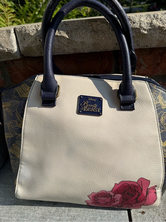 Loungefly Handbags - Loungefly Disney Hard Tag Beauty and the Beast Rose Shoulder Bag